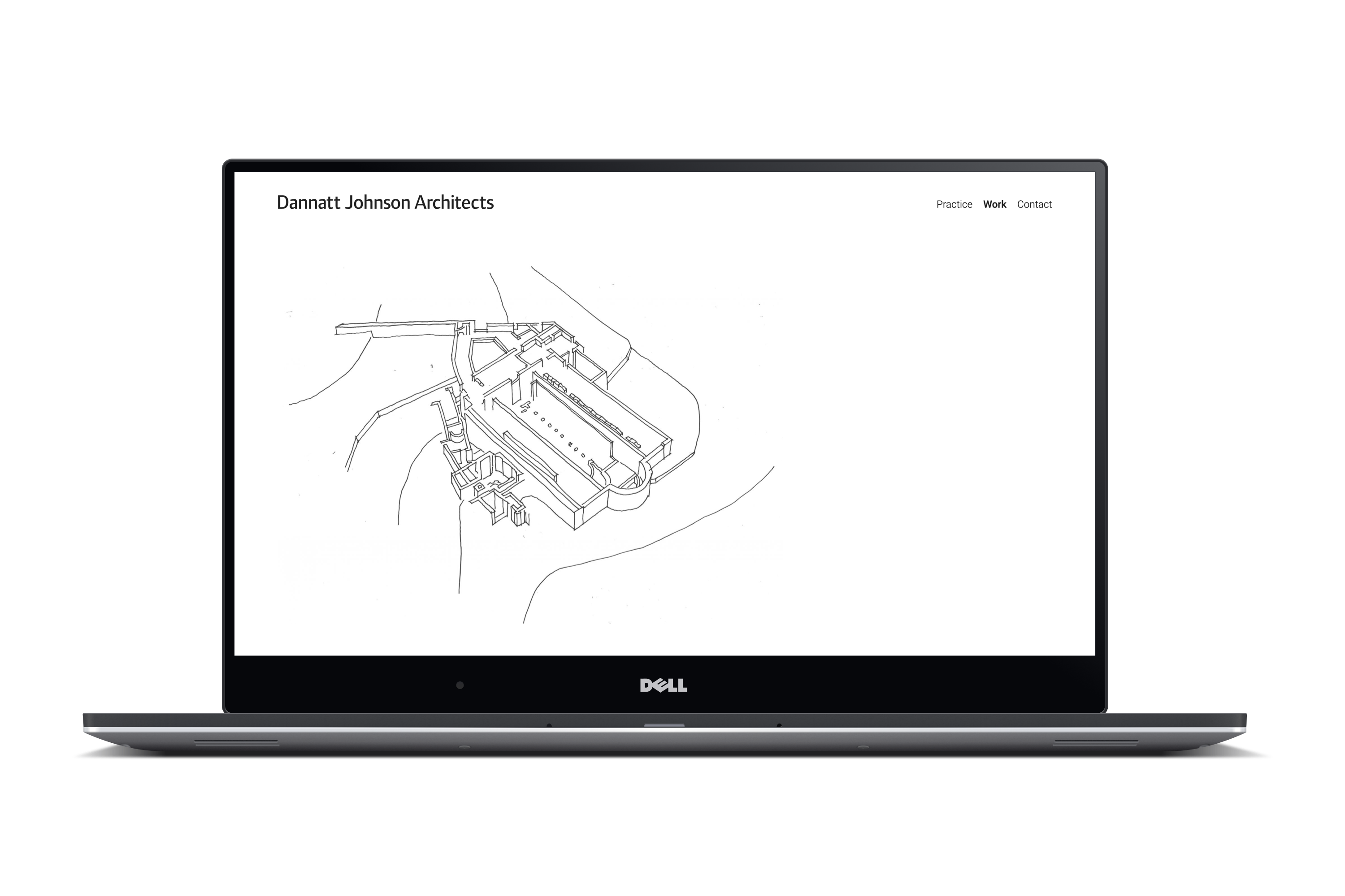 Project page demonstrated on a Dell PC laptop