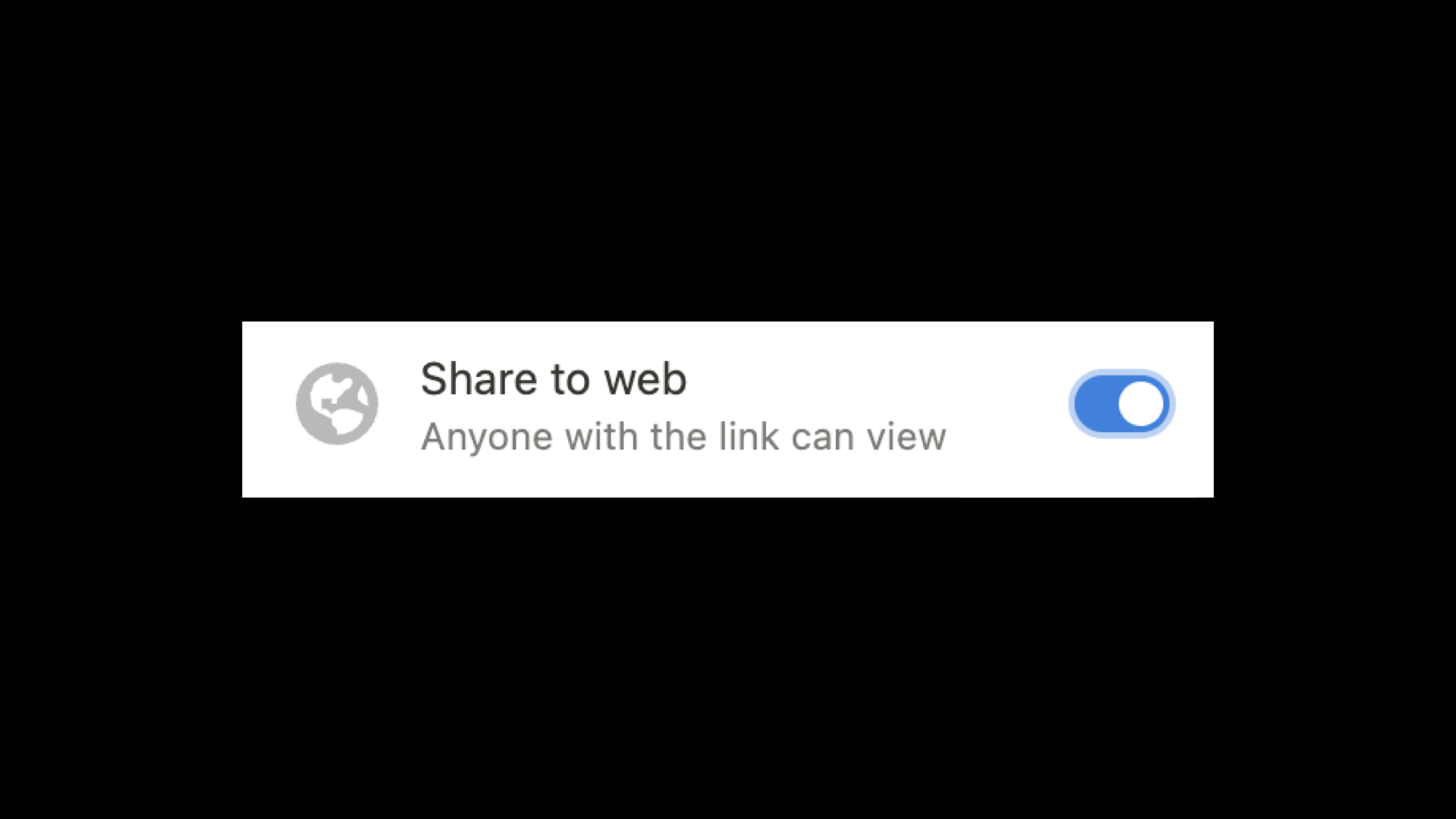 Notion’s “Share to web” UI.