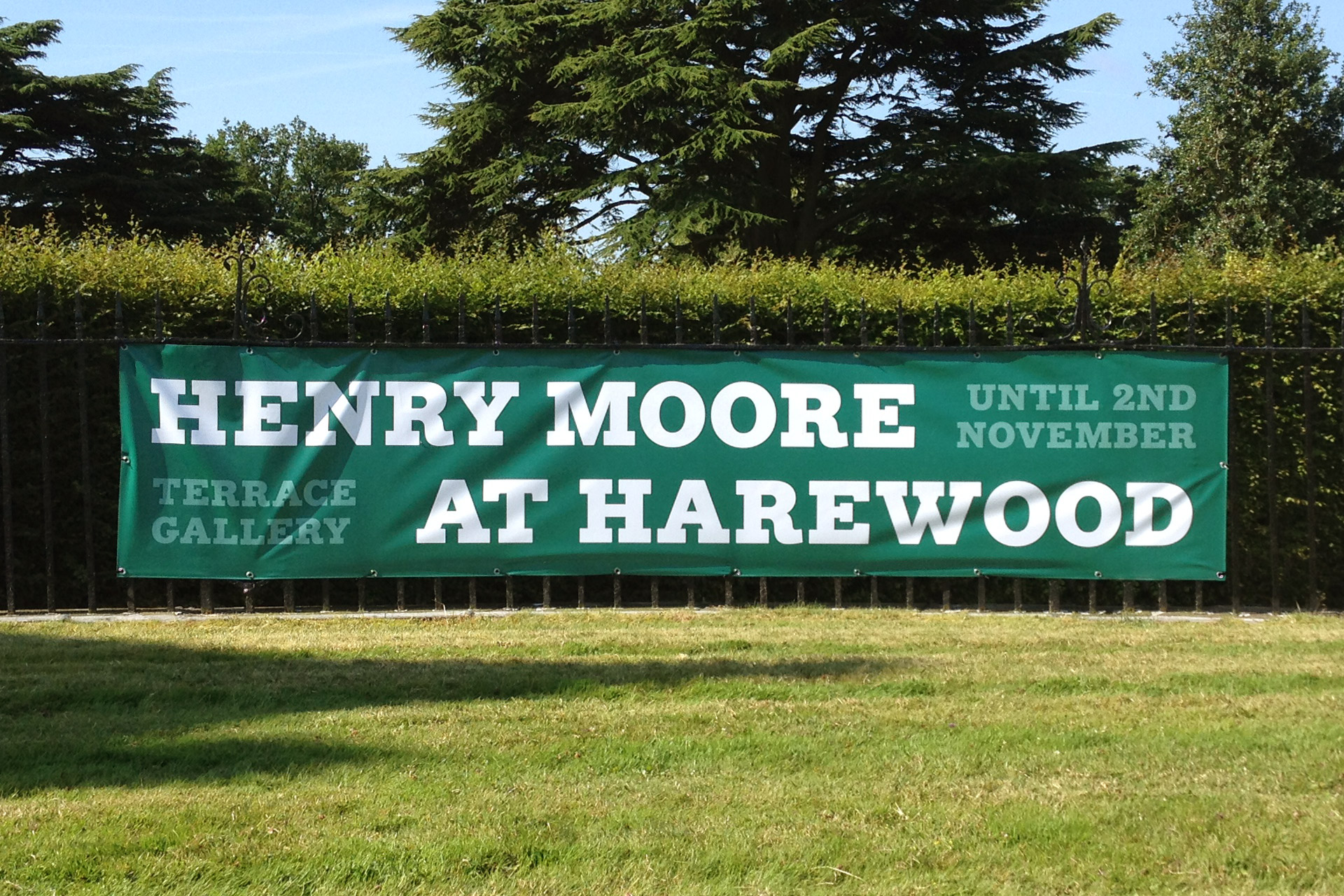 Banner design for Henry Moore at Harewood exhibition