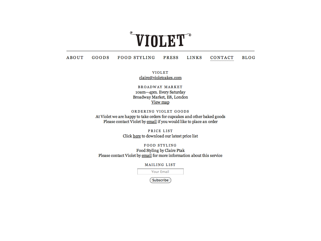 Contact page